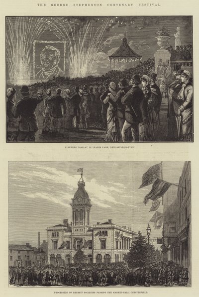 El festival del centenario de George Stephenson de Walter Paget